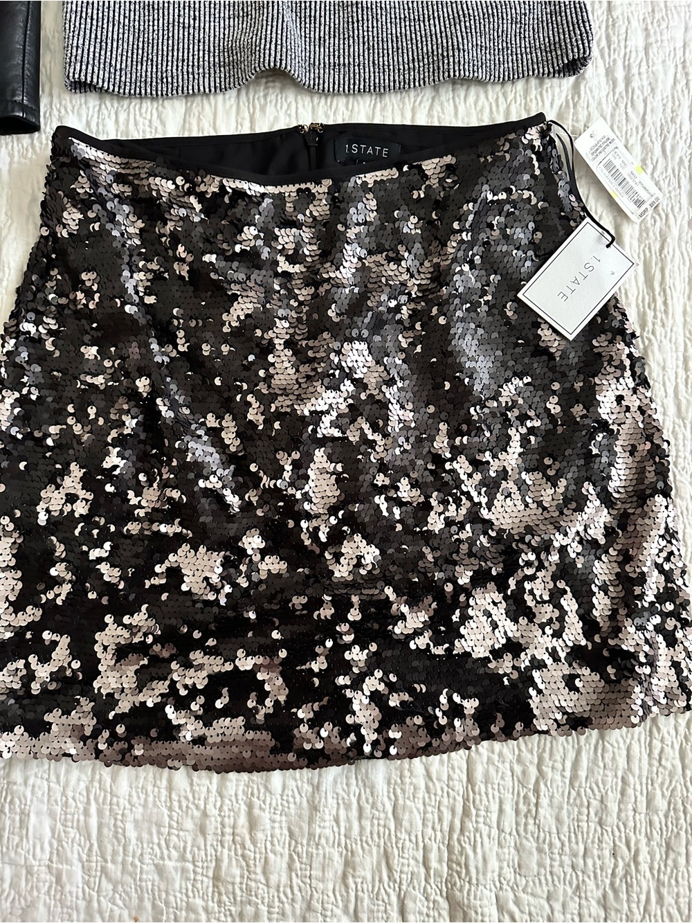 I.STA.TE Black Sequin Mini Skirt with tags msrp 89